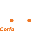 Corfu Auto Rent Logo in White color